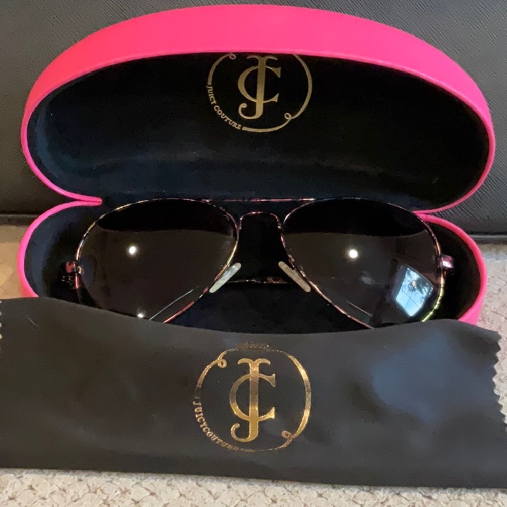 Juicy Couture aviator sunglasses. Like new.